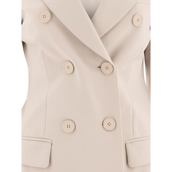 Max Mara Sportmax Double-Breasted Blazer With Spear Lapels tag size S Women - Picture 3 of 4